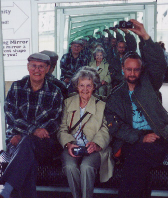 Lugodoc with his parents at Jodrell Bank in Cheshire